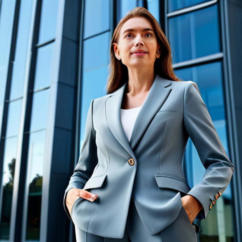 그리스 여행 경비 계산 - **Prompt:** A professional female architect, fully clothed in a stylish and modest pantsuit, standin...